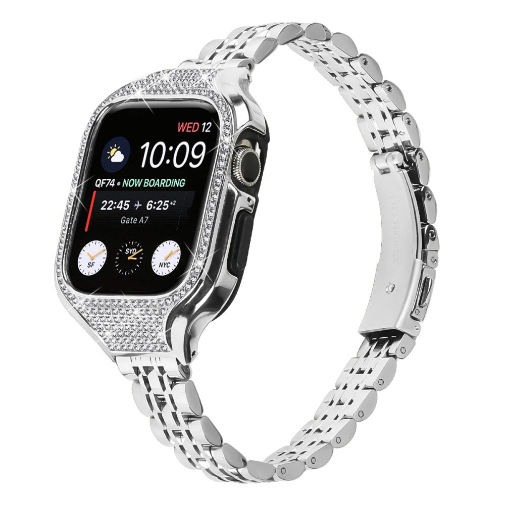 Mega Cool Apple Smartwatch Rhinestone Universel Strap - Silver#serie_011