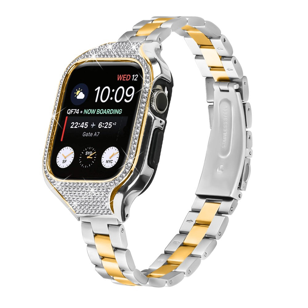 Mega Neat Apple Smartwatch Rhinestone Universel Strap - Gold#serie_2