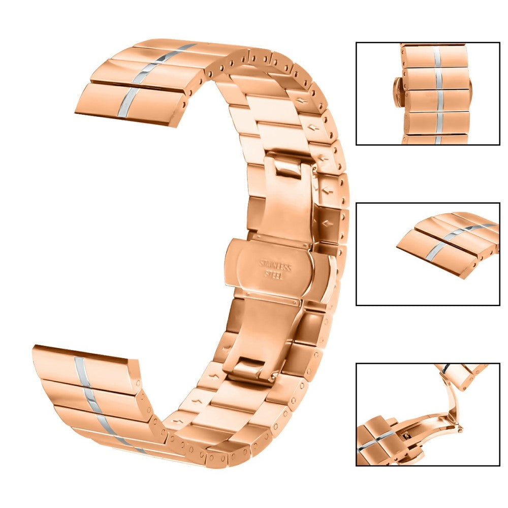 For Xiaomi Watch S2 42mm / 46mm Wrist Band Stainless Steel Watch Strap with Buckle - Rose Gold+Silver#serie_4