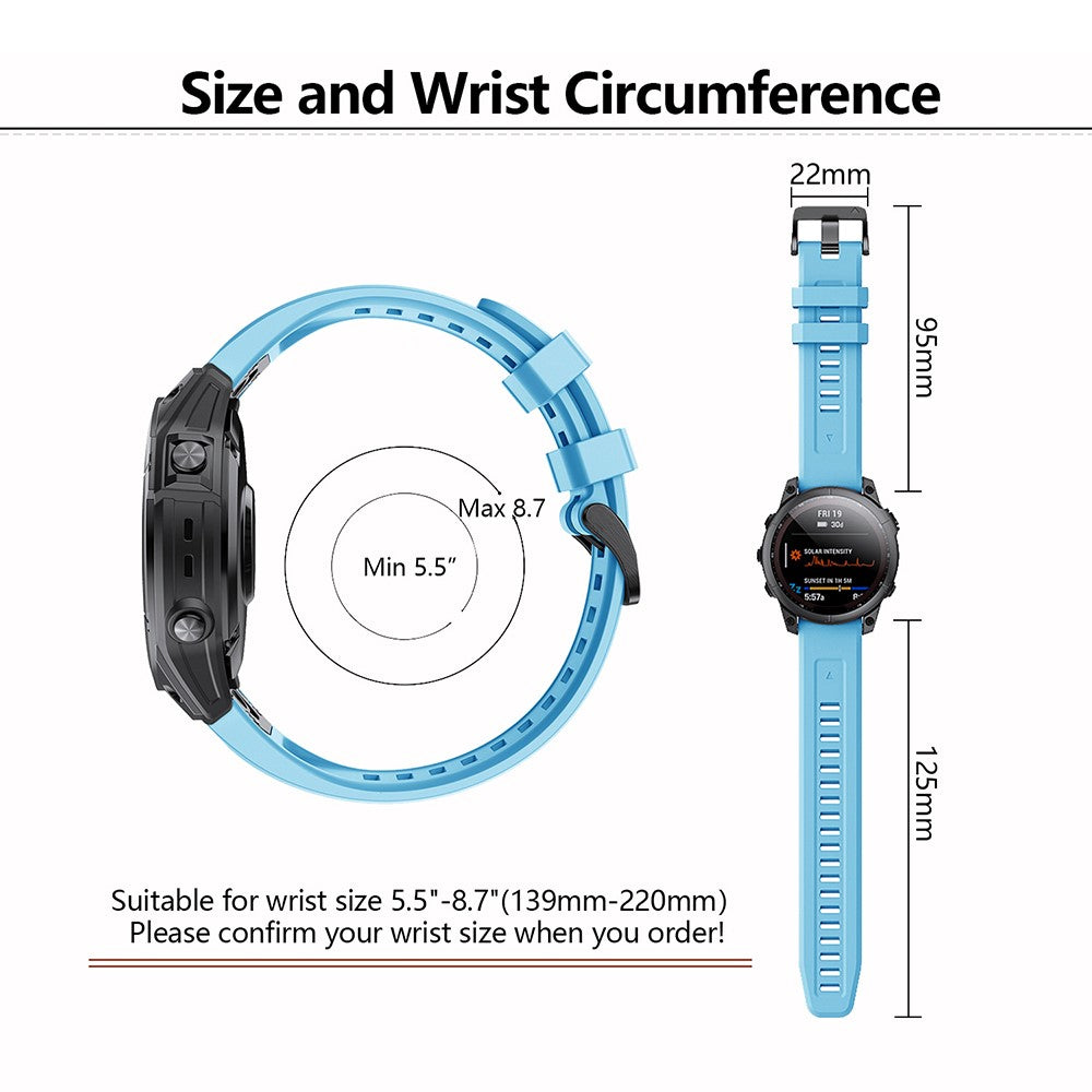 Very Cool Garmin Smartwatch Silicone Universel Strap - Blue#serie_3