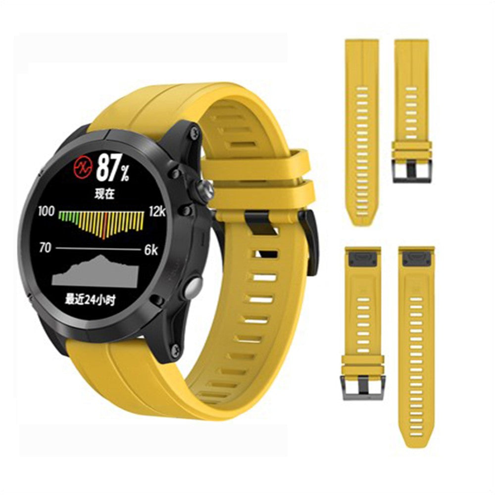 Very Stylish Garmin Smartwatch Silicone Universel Strap - Yellow#serie_6