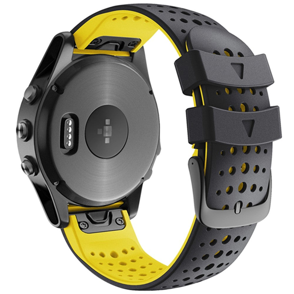 Super Tough Garmin Smartwatch Silicone Universel Strap - Yellow#serie_1