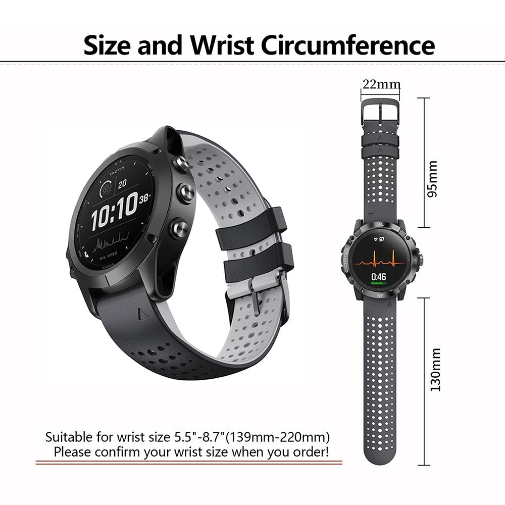 Super Stylish Garmin Smartwatch Silicone Universel Strap - Silver#serie_3