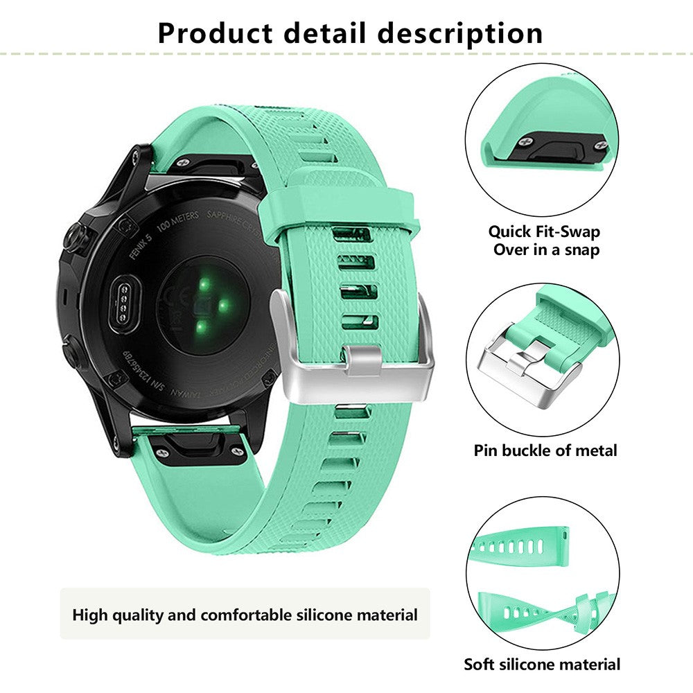 Very Pleasant Garmin Smartwatch Silicone Universel Strap - Green#serie_3