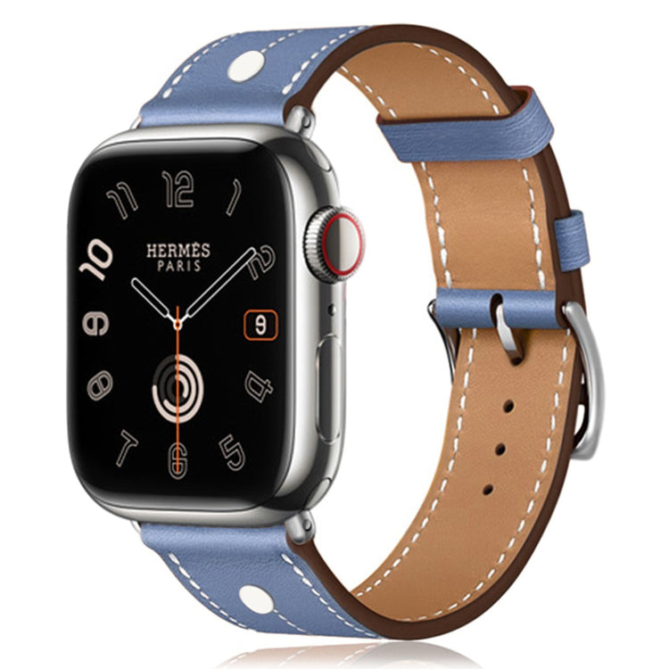 Elegant Apple Smartwatch Genuine Leather Universel Strap - Blue#serie_3