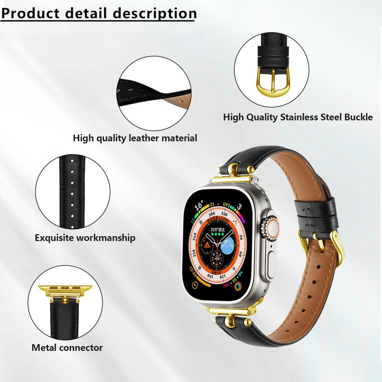 Superb Apple Smartwatch Pu Leather Universel Strap - Black#serie_2