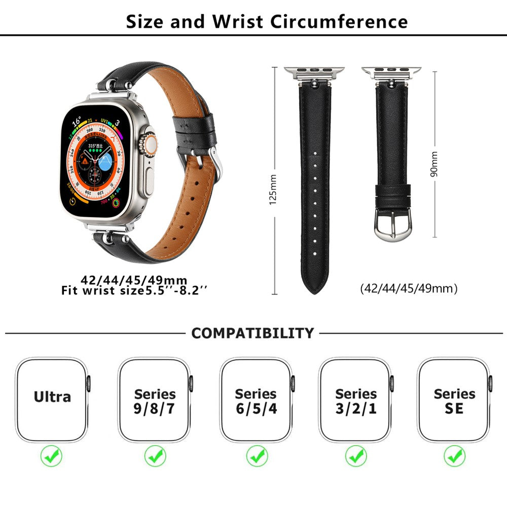 Superb Apple Smartwatch Pu Leather Universel Strap - Brown#serie_9