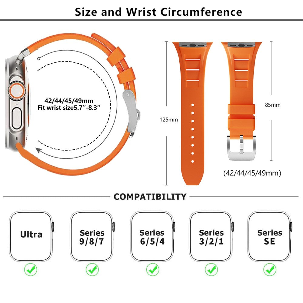 Very Cool Apple Smartwatch Silicone Universel Strap - Orange#serie_1