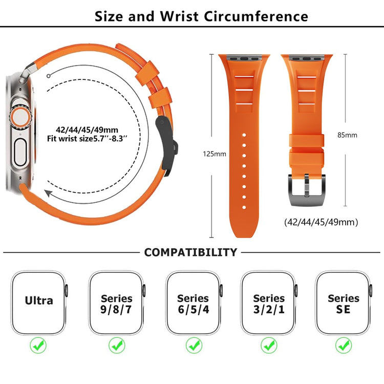 Very Cool Apple Smartwatch Silicone Universel Strap - Orange#serie_5