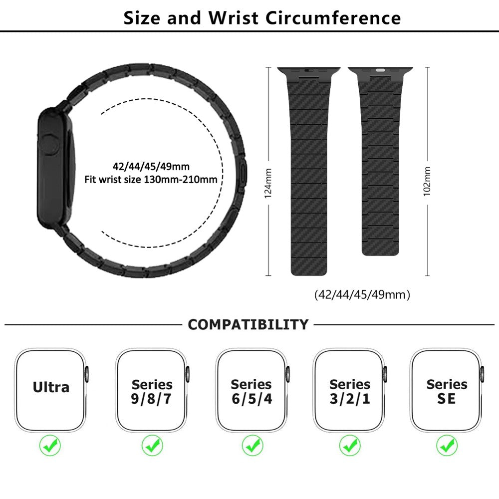 Delightful Apple Smartwatch Metal Universel Strap - Black#serie_1