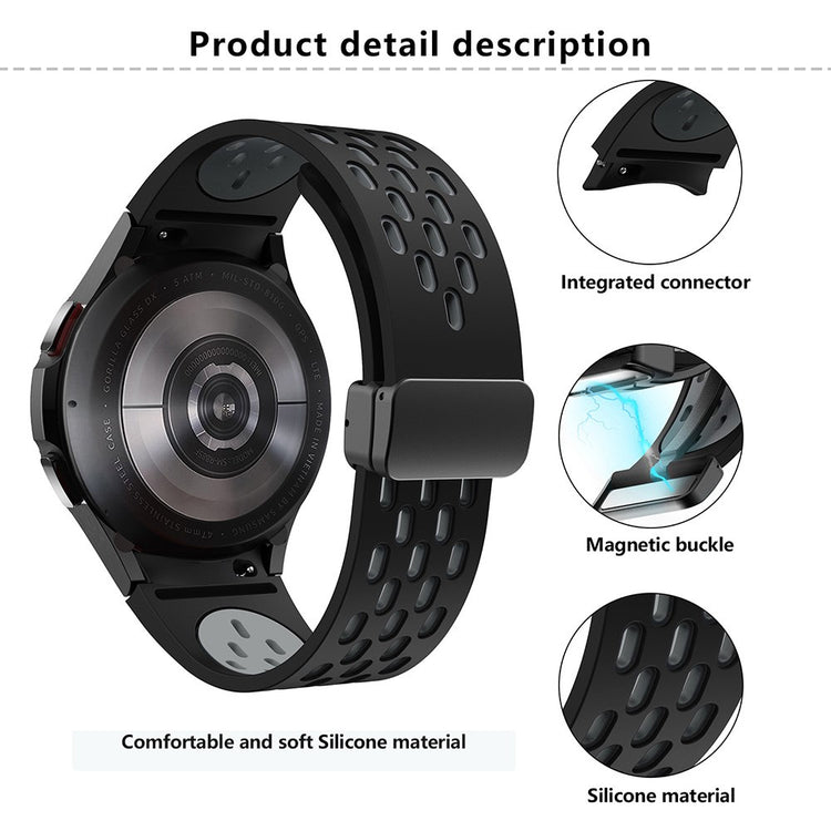 Mega Tough Samsung Smartwatch Silicone Universel Strap - Black#serie_1