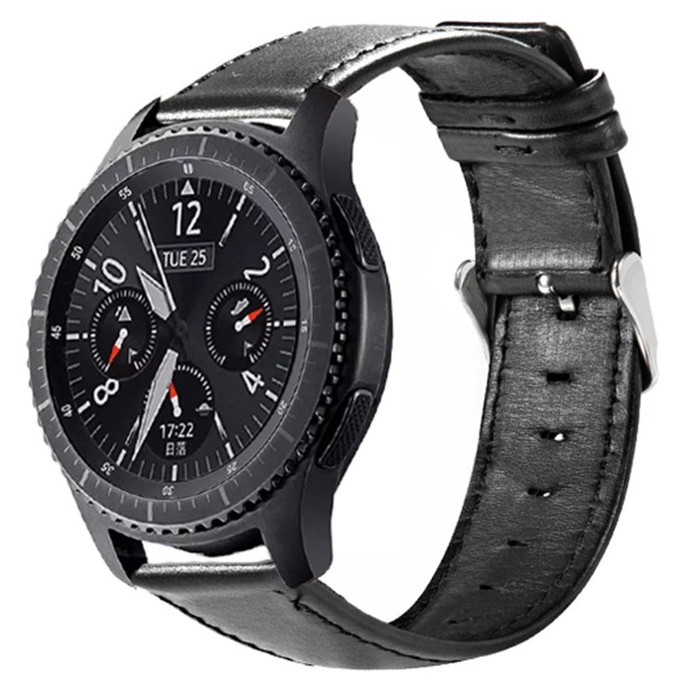 Very Stylish Smartwatch Genuine Leather Universel Strap - Black#serie_1