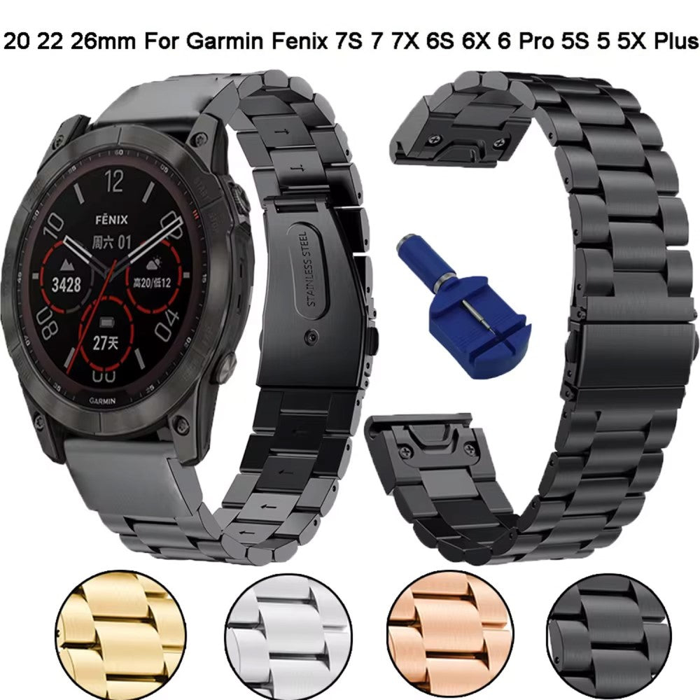 Mega Good Garmin Smartwatch Metal Universel Strap - Black#serie_4