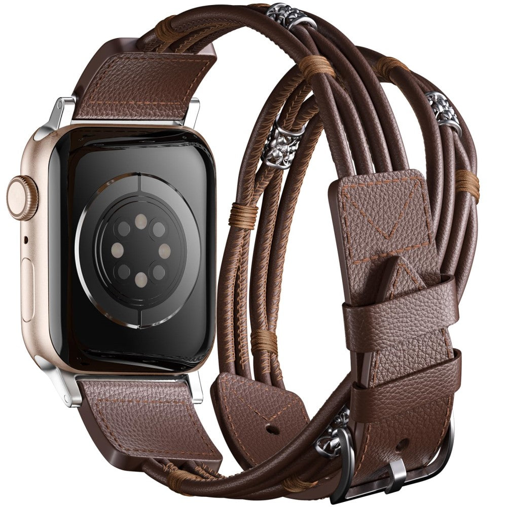 Super Good Apple Smartwatch Genuine Leather Universel Strap - Brown#serie_2