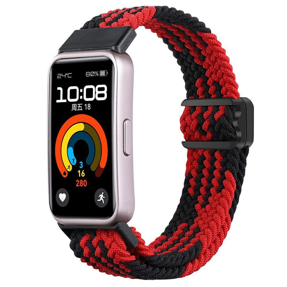 Mega Stylish Huawei Band 8 Nylon Strap - Red#serie_3