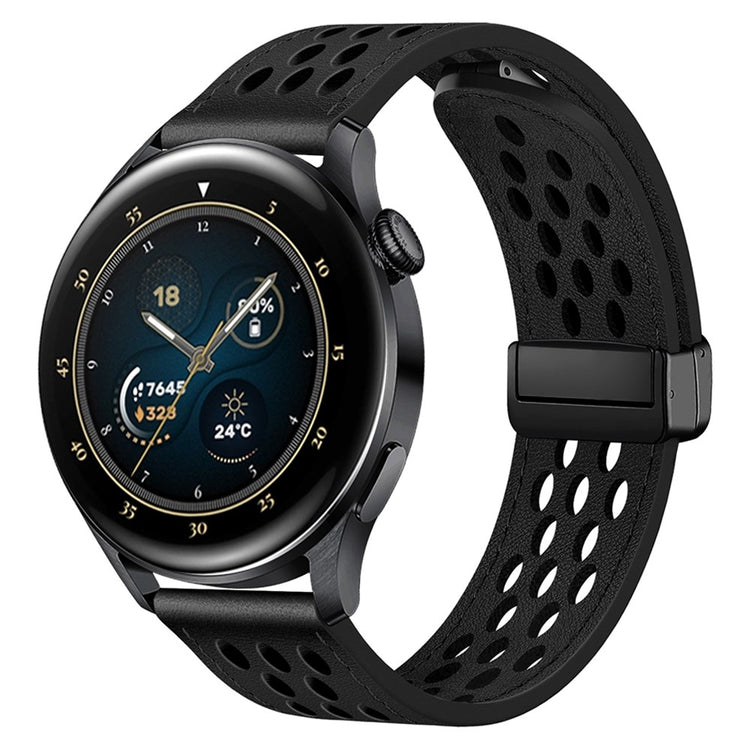 Absolutely Stylish Smartwatch Pu Leather Universel Strap - Black#serie_1