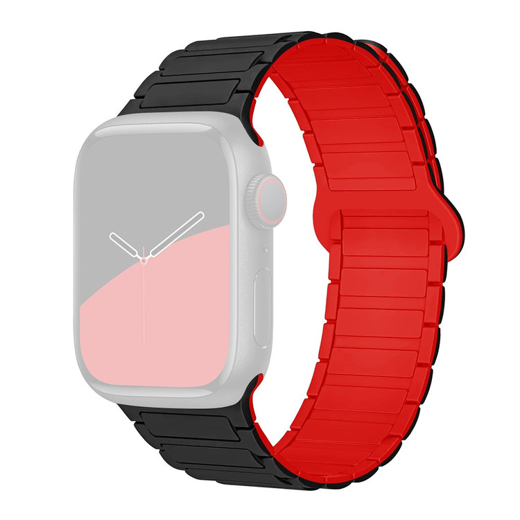 Apple Watch Ultra 2 Ultra 49mm / 9 8 7 45mm / 6 5 4 SE (2022) SE (2023) SE 44mm / 3 2 1 42mm Silicone Strap Magnetic - Black / Red#serie_4