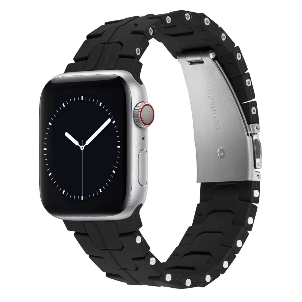 Super Agreeable Apple Smartwatch Silicone Universel Strap - Black#serie_10