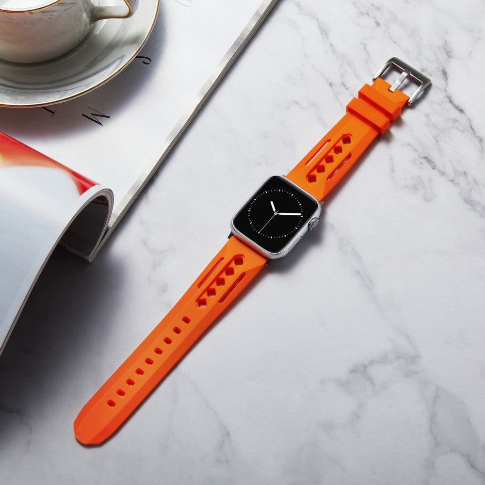 Mega Pleasant Apple Smartwatch Silicone Universel Strap - Orange#serie_10