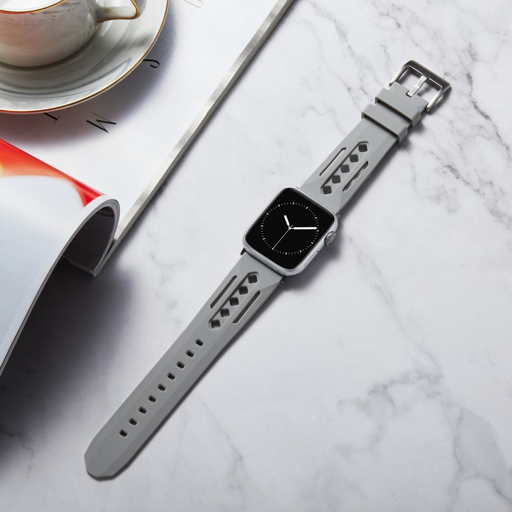 Durable Apple Smartwatch Silicone Universel Strap - Silver#serie_8