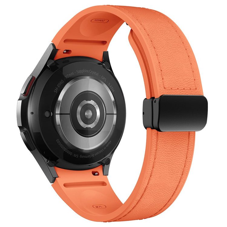 Very Durable Samsung Smartwatch Pu Leather Universel Strap - Orange#serie_1