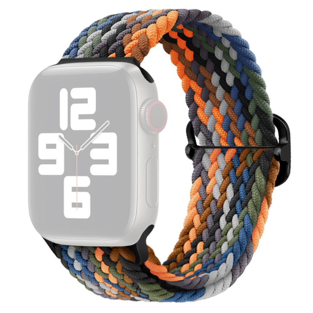 Apple Watch Ultra 2 Ultra 49mm / 9 8 7 45mm / 6 5 4 SE (2023) SE (2022) SE 44mm / 3 2 1 42mm Strap Nylon Braided Watch band  - Camo Multi-color#serie_13