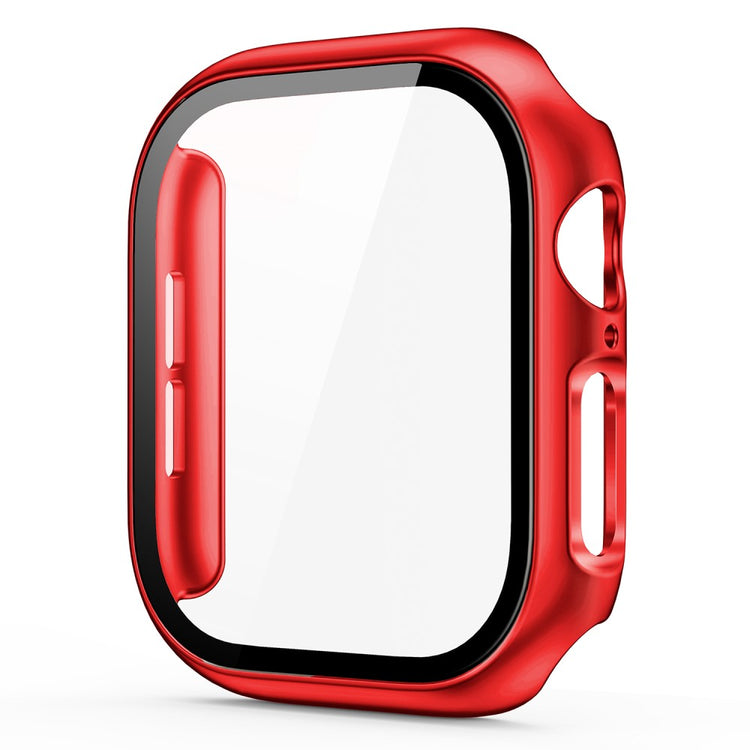 Apple Watch Series 10 42mm Protective Case All-Around Hard Bump Resistant Watch Cover with Tempered Glass Film - Red#serie_4