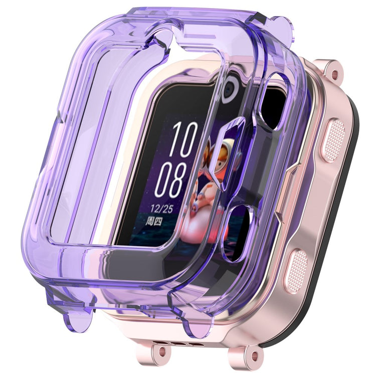 Huawei Children's Watch 4 Pro Watch Case Half-Cover Flexible Protective Cover - Transparent Purple#serie_6