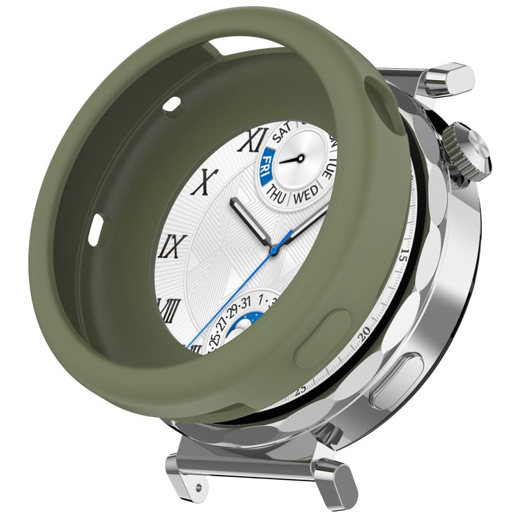 Huawei Watch GT 5 Pro 42mm Case Soft Silicone Protective Frame Cover - Army Green#serie_10