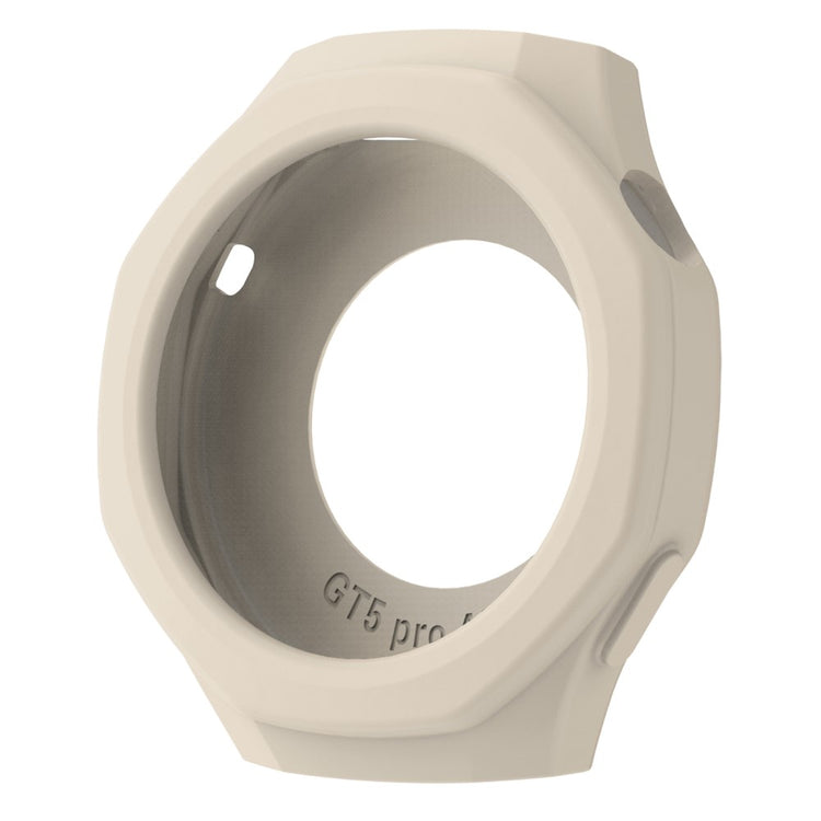 Huawei Watch GT 5 Pro 46mm Watch Case Soft Silicone Watch Cover - Ivory White#serie_7
