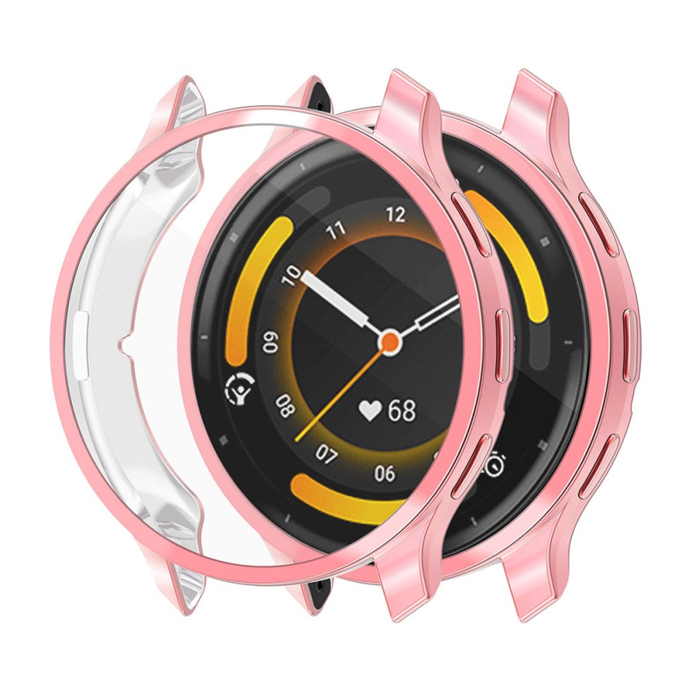ENKAY HAT PRINCE Garmin Venu 3S Full Cover Watch Case Electroplating Flexible Frame with Screen Film - Pink#serie_1