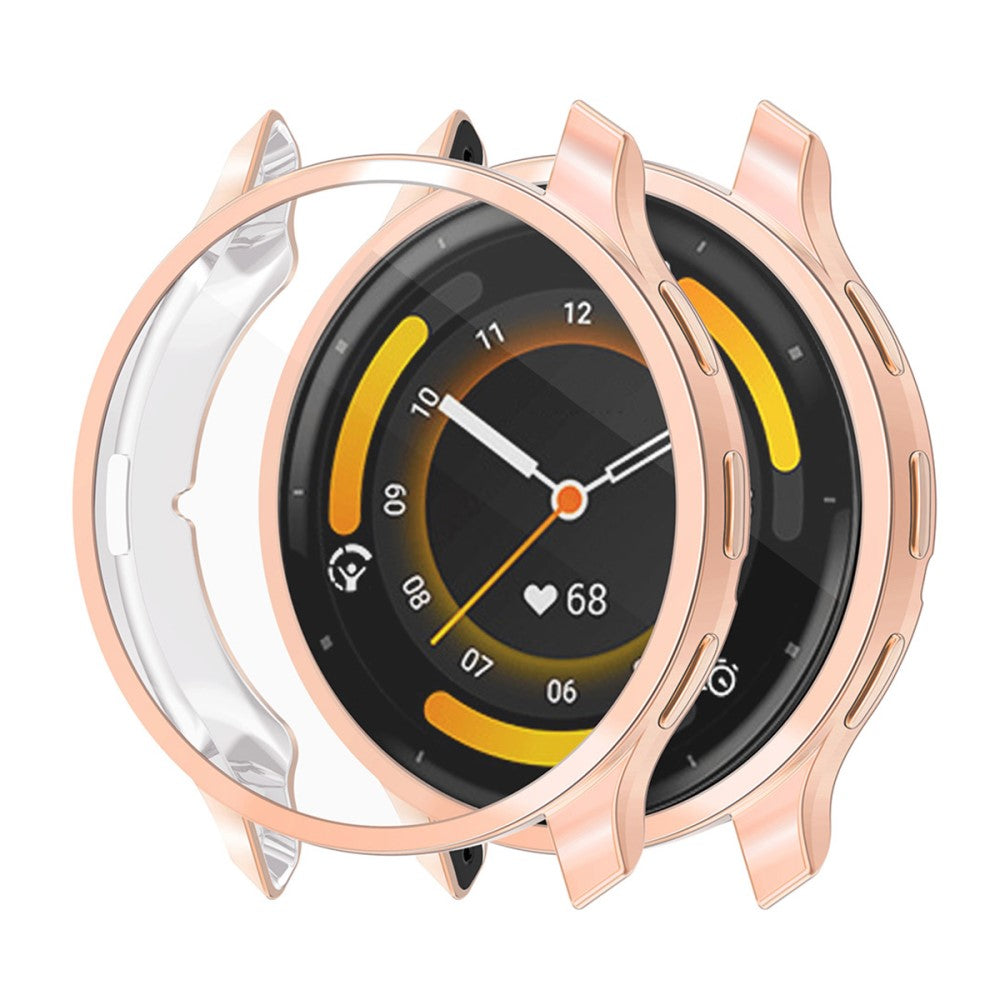 Meget Flot Cover med Skærmbeskytter i Silikone passer til Garmin Venu 3S - Pink#serie_4