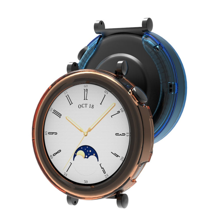 Gennemsigtig Silikone Bumper passer til Huawei Watch GT 4 41mm - Sort#serie_4