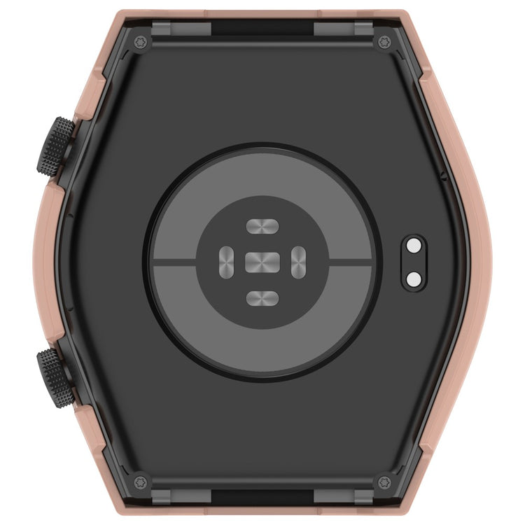 Rigtigt Godt Cover med Skærmbeskytter i Glas passer til Xiaomi Watch H1 - Pink#serie_1