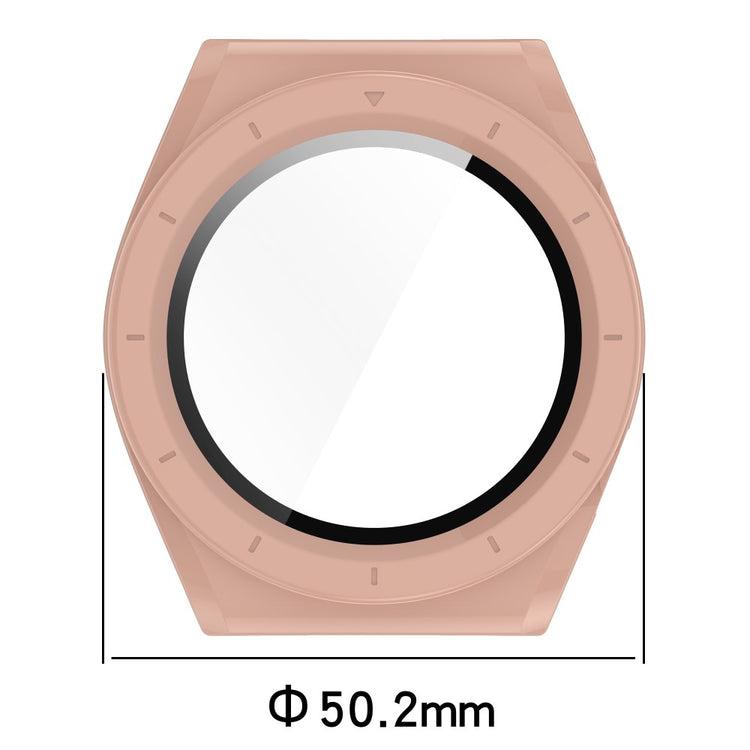 Protective Cover for Xiaomi Watch H1 Hard Bump Resistant Watch Case with Tempered Glass Screen Protector - Pink#serie_1