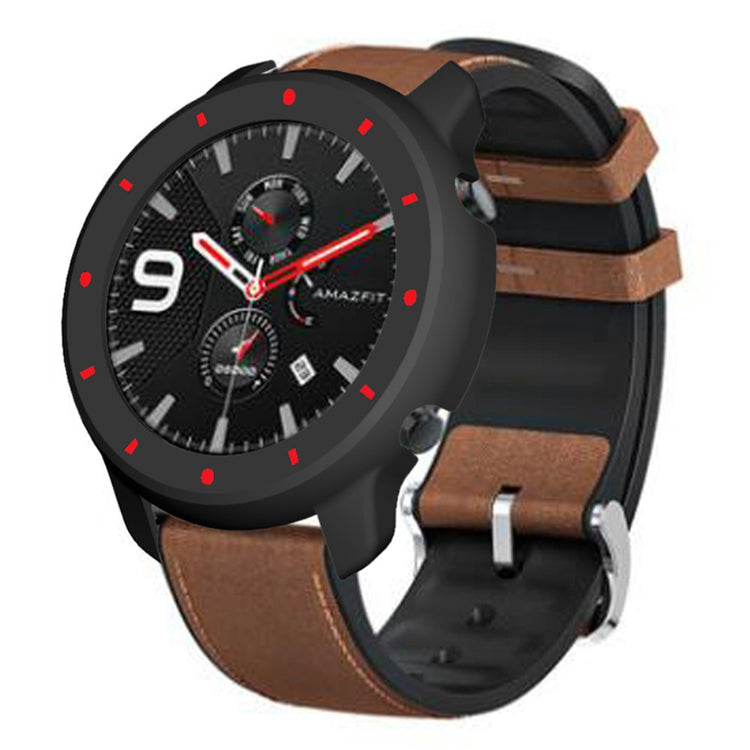 Beskyttende Silikone Bumper passer til Amazfit GTR 47mm - Sort#serie_3