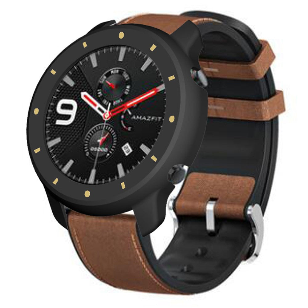 Beskyttende Silikone Bumper passer til Amazfit GTR 47mm - Sort#serie_4