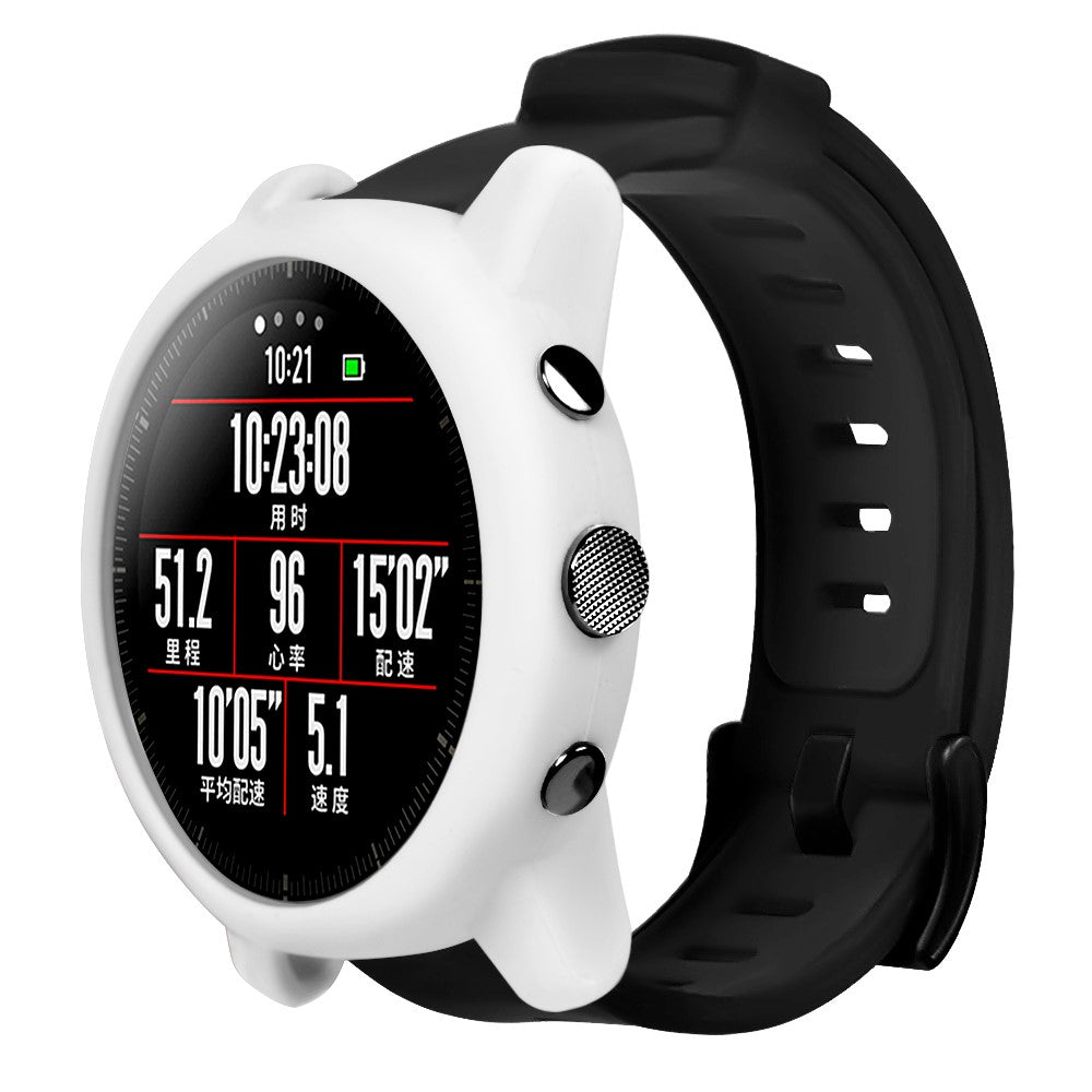 Beskyttende Silikone Bumper passer til Amazfit Stratos 2 \ 2s - Hvid#serie_1