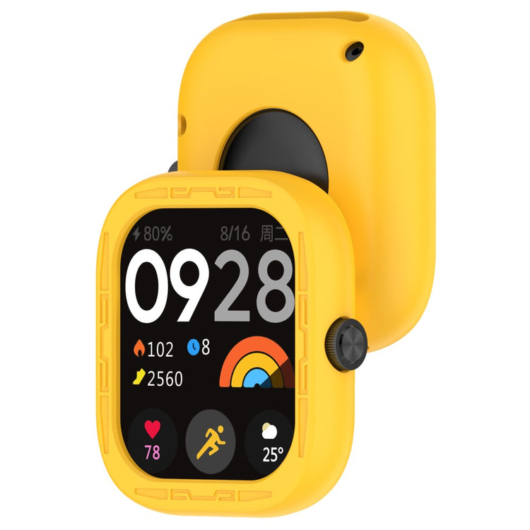 Beskyttende Silikone Cover passer til Xiaomi Redmi Watch 4 - Gul#serie_8