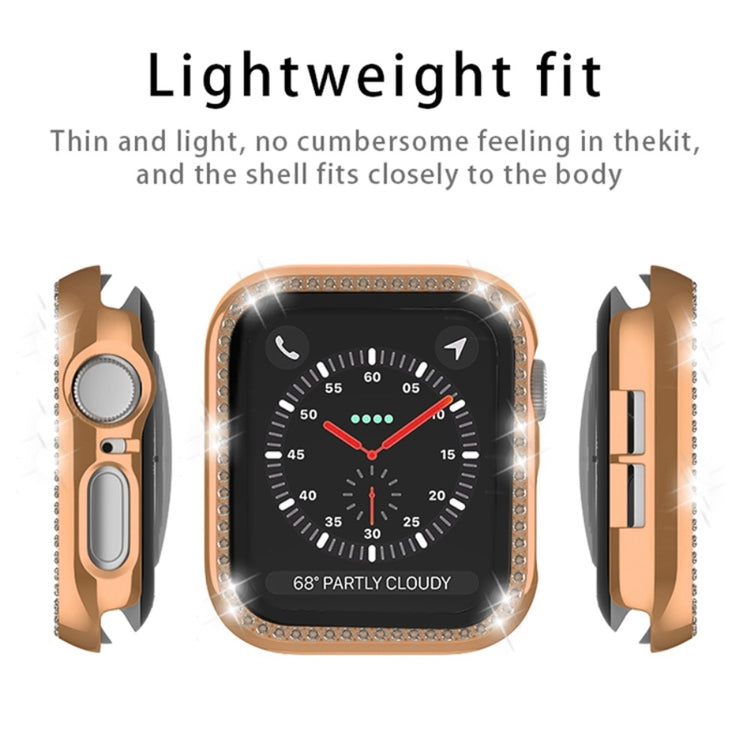 Super Sejt Rhinsten Og Glas Universal Rem passer til Apple Smartwatch - Pink#serie_4