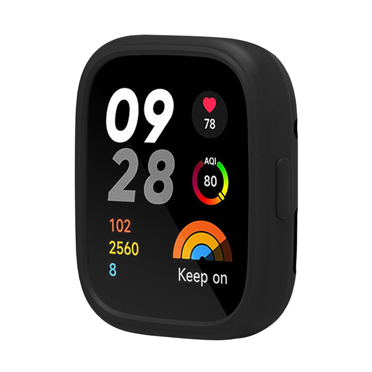 Rigtigt Fint Silikone Cover passer til Xiaomi Redmi Watch 3 - Sort#serie_1