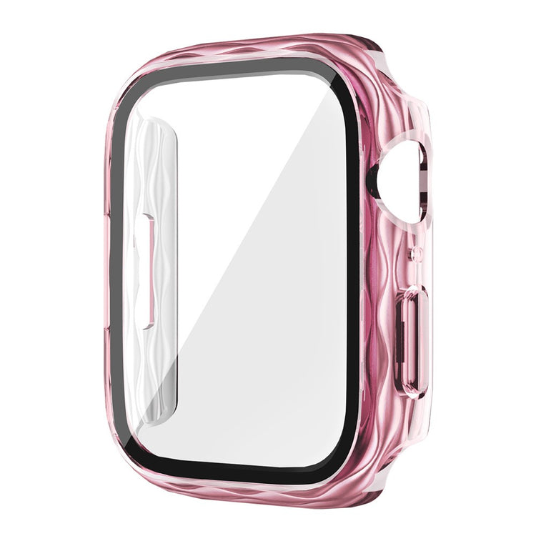 Mega Good Apple Watch Series 7 45mm / Apple Watch Series 9 45mm Universel Cover with Screen Protector in Glass - Pink#serie_3