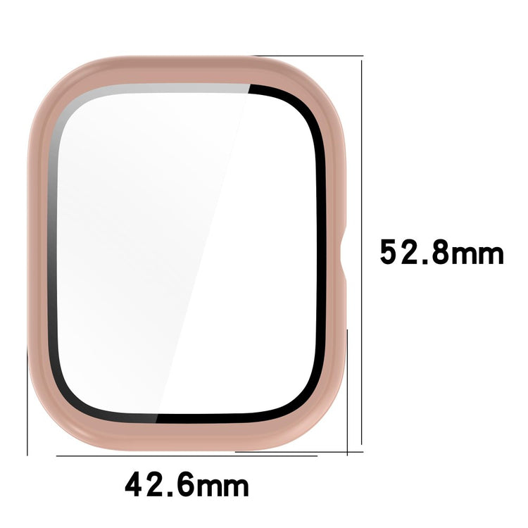 Honor Haylou Watch Protective Case Bump resistant Cover with Tempered Glass Screen Film - Beige#serie_5