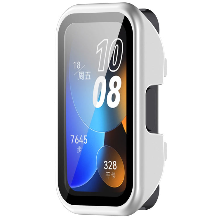 Super Good Huawei Band 8 / Huawei Band 9 Universel Cover with Screen Protector in Glass - Silver#serie_3