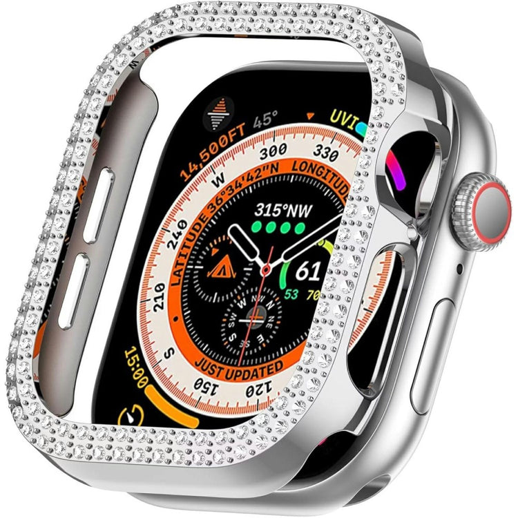 Apple Watch Series 10 42mm Bump Resistant Case Hollow Design Rhinestone Decor Watch Frame Cover - Silver#serie_5