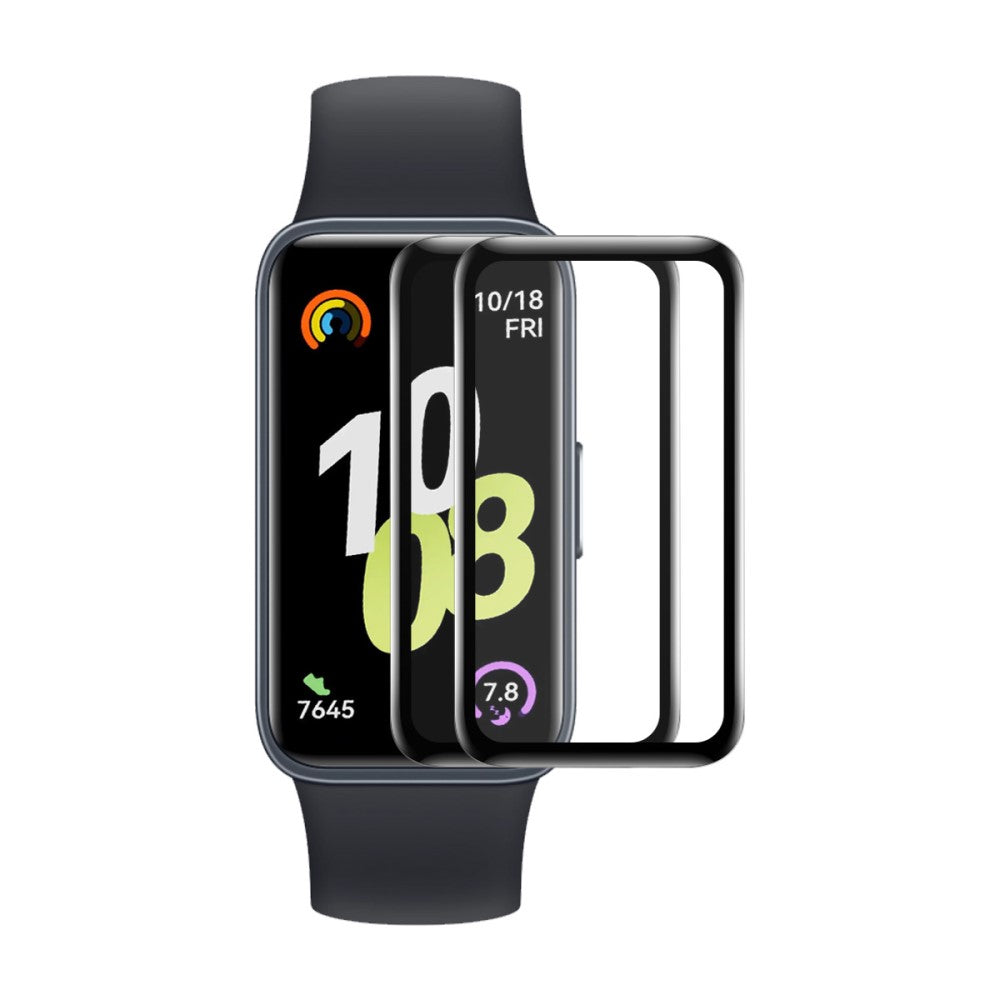 Huawei Band 10 2-pack Screen Protector ENKAY HAT PRINCE 3D Curved Bump Resistant + PMMA Ultra Clear Film - Black#serie_1