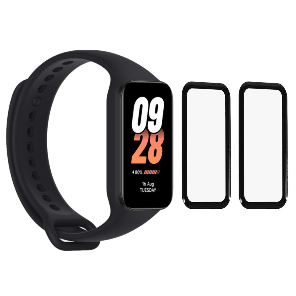 2stk Silikone Skærmbeskytter passer til Xiaomi Smart Band 8 Active - Gennemsigtig#serie_615