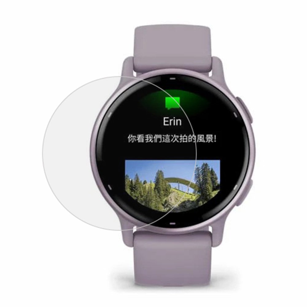 2stk Silikone HD Skærmbeskytter passer til Garmin Vivoactive 5 - Gennemsigtig#serie_422