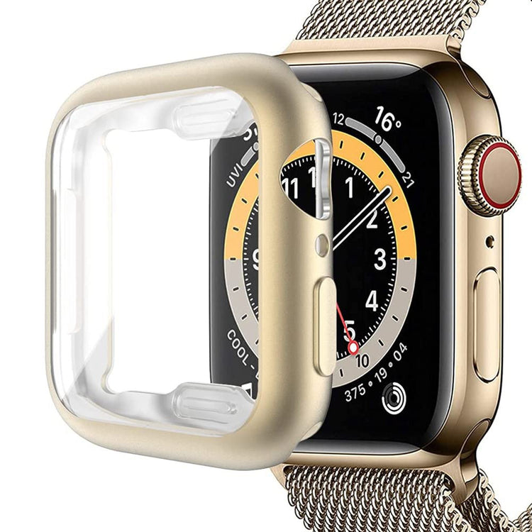 Apple Watch Series 3 / 2 / 1 42mm Soft flexible Case with Screen Protector Electroplated Watch Cover - Gold#serie_4