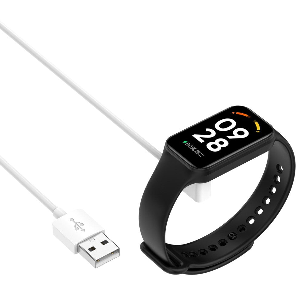 100cm Magnetisk USB Opladningskabel passer til Xiaomi Smartwatch - Hvid#serie_4